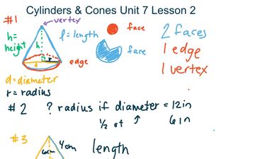 Cylinders & Cones Unit 7 Lesson 2 | Educreations