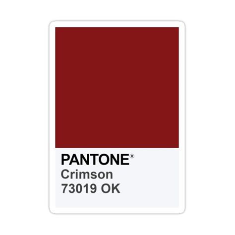 University of Oklahoma Crimson Red Pantone Sticker