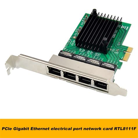 Pci-E X1 Gigabit Network Card Pci-Express 4 Port Ethernet Network Card Rtl8111F Ethernet Lan ...