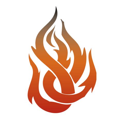 Vector clip art of fire flame in orange color | Free SVG