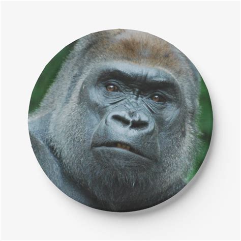 Perplexed Gorilla Paper Plate | Zazzle.com