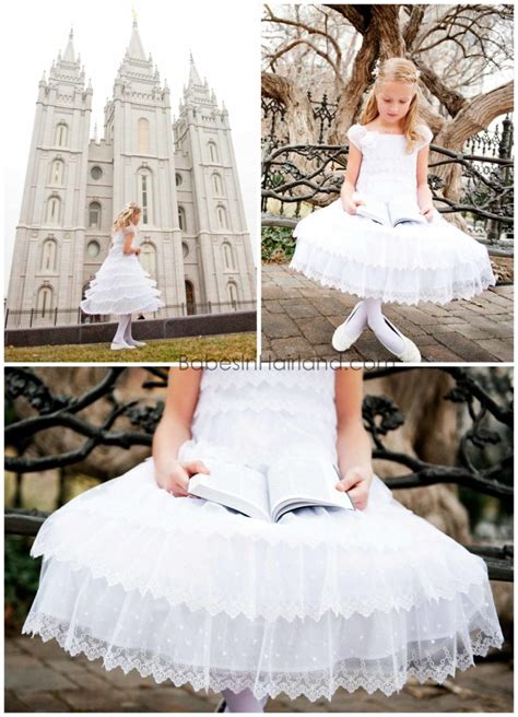 Baptism Dress from White Elegance - BabesInHairland.com #hair #frenchbraid #baptism #lds #mormon ...