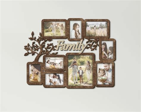 Family Tree Picture Frame Collage Rustic Home Decor Family - Etsy