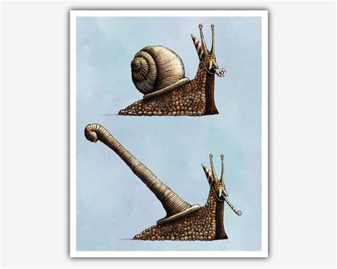 two pictures of snails on a blue background