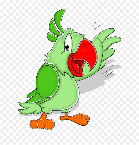 Cartoon Green Parrot Clipart (#5572064) - PinClipart