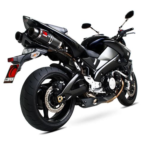 Scorpion Stealth Carbon Oval Exhaust Carbon Outlet Suzuki B KING 08>Current - Motorcycle ...