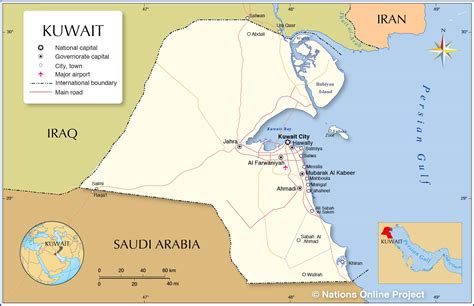 Political Map of Kuwait - Nations Online Project