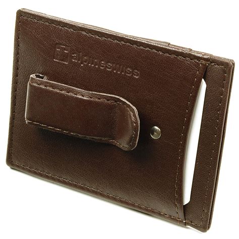 Alpine Swiss Mens Money Clip Thin Front Pocket Wallet Genuine Leather Card Case | eBay