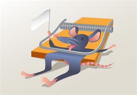 A Mouse Stuck In A Mouse Trap 148724 Vector Art at Vecteezy