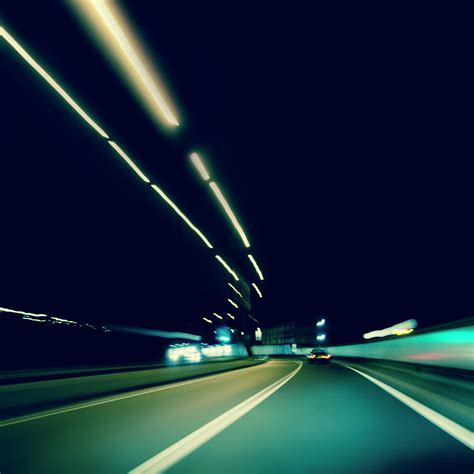 Dark Highway At Night, With Streaks Of Photograph by 77studio - Fine ...