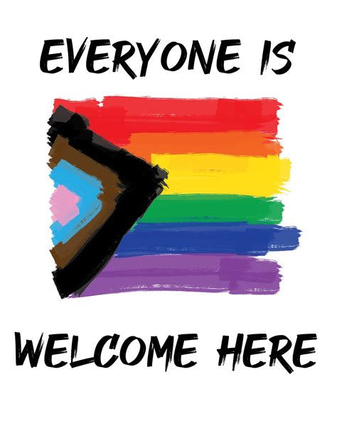 LGBTQ Progress Flag/everyone is Welcome Here Downloadable | Etsy