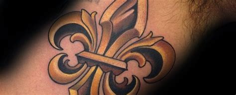 70 Fleur De Lis Tattoo Designs For Men - Stylized Lily Ink Ideas