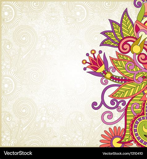 Ornate abstract floral background Royalty Free Vector Image