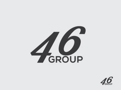 "46 Group" company typography logo concept by Jakir Hossain on Dribbble