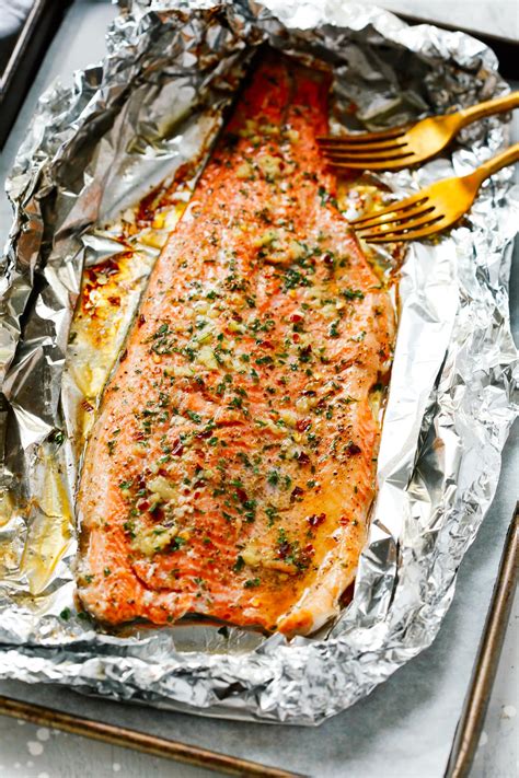 Garlic Butter Trout in Foil (Only 4 Ingredients & Super Flavorful)