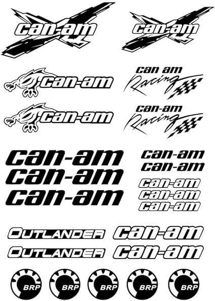 Amazon.com: for CAN-AM TEAM outlander LOGO BRP STICKER DECAL EMBLEM (black)