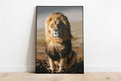 Aslan Poster From Narnia C.S. Lewis Art Majestic Lion - Etsy