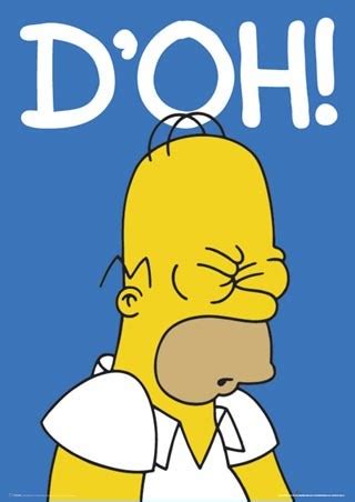 Homer Simpson, D'OH, The Simpsons Mini Poster - PopArtUK