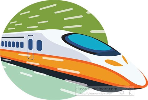 Train Clipart - train-traveling-in-high-speed-clipart - Classroom Clipart