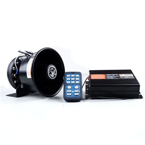 200W Police Siren Car Alarm Siren 12V AS920 Car Siren Electronic Horn Wireless Remote Control ...