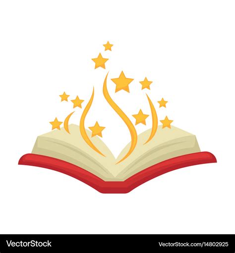 Bewitched open colorful magic book isolated Vector Image