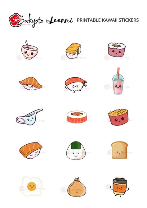 A4 PRINTABLE Kawaii Cute Japanese/korean Stickers for - Etsy