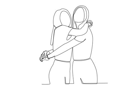 Two beautiful female friends hugging each other 23976638 Vector Art at Vecteezy