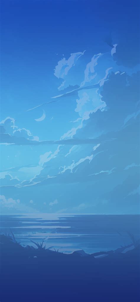 Sea Blue Anime Background Wallpapers - Blue Anime Wallpapers