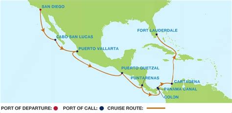 Panama Canal Cruise Route Map - Share Map