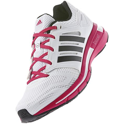 Adidas Womens Revenergy Boost Running Shoes - White/Vivid Berry - Tennisnuts.com