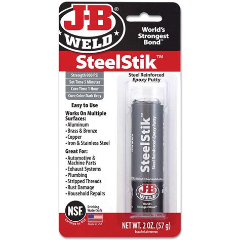 J-B Weld 2 oz. SteelStik Steel-Reinforced Epoxy Putty Stick (Case of 6)-8267H-6 - The Home Depot