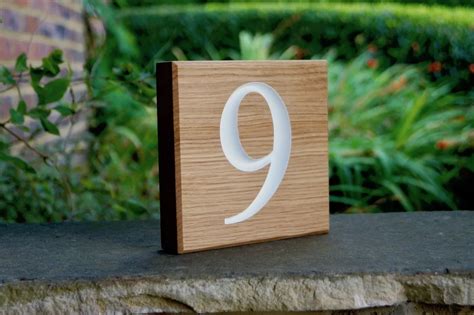 Wooden House Number Signs | MakeMeSomethingSpecial.com