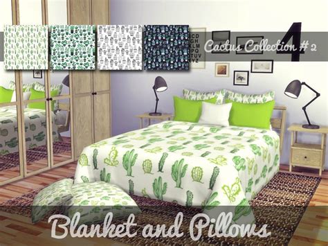 The Sims Resource - Cactus Blanket and Pillows - Severinka's Santorini ...