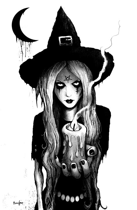 Pin by Marcus Jones Art on Gothic Art by Marcus Jones | Witch drawing ...