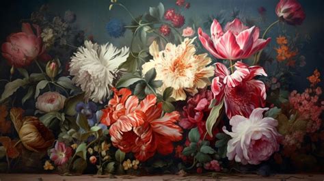 Premium AI Image | 3d floral wallpaper for walls