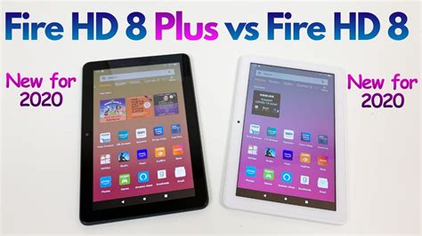 Amazon Fire HD 8 Plus vs Amazon Fire HD 8 (New 2020 Model/10th Gen) - YouTube