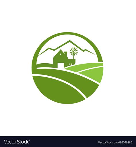 Agriculture farming logo Royalty Free Vector Image