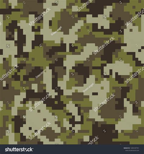 Digital Camo Seamless Camouflage Pattern Military Stock Vector (Royalty Free) 1499187701 ...