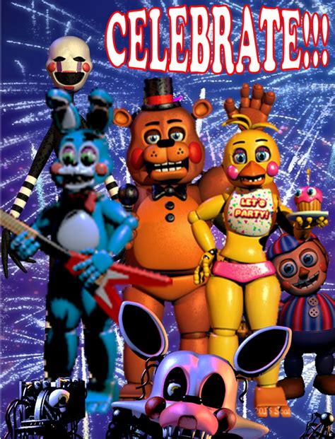 FNaF 1 Celebrate Poster (FNaF 2 version) by Piggy-Ham-Bacon on DeviantArt