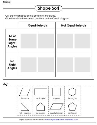 Carroll Diagram Worksheets