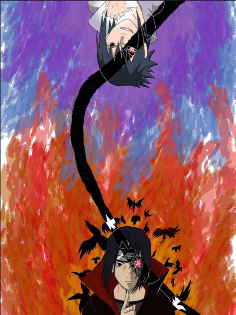 Here's some Itachi, and Sasuke fanart. Needed a cool lockscreen so I decided to design my own ...