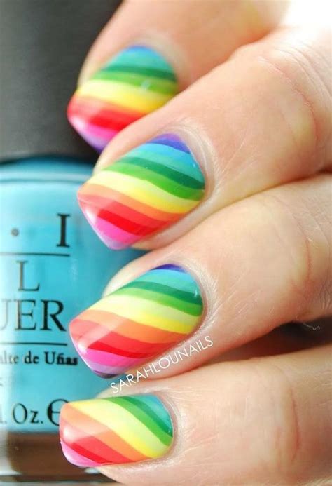 30+ Rainbow Nail Art Ideas | Art and Design