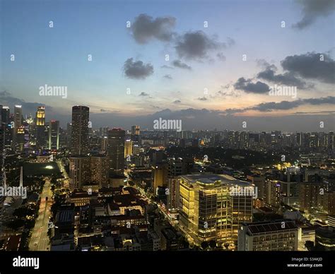 Singapore night view Stock Photo - Alamy