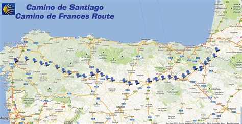 Map of Camino Frances - Lin's Camino de Santiago pilgrimage