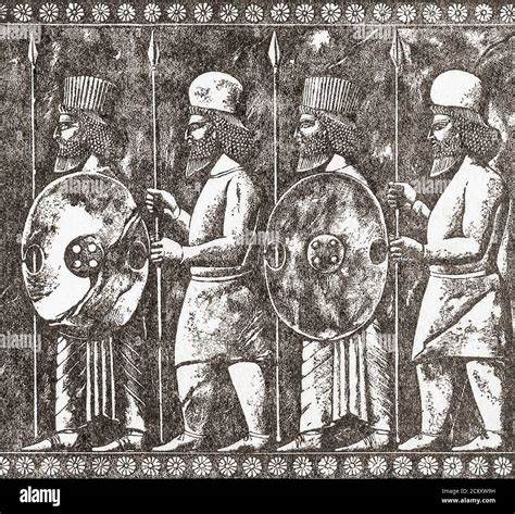 Median and Persian foot-soldiers. The Medes were a Mesoptamian people ...