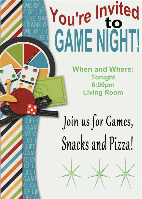 Game Night Printable Invitation and Game Review - Printables 4 Mom