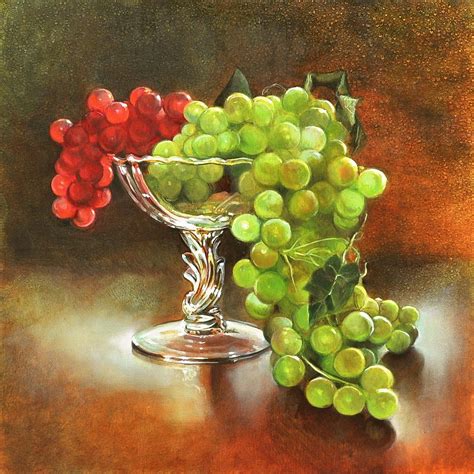 Fall Grapes Painting by Cynthia Peterson