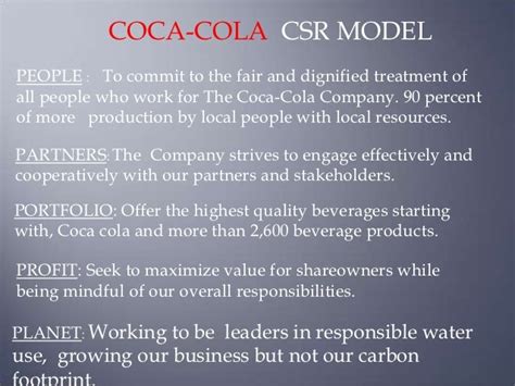 Coca Cola CSR