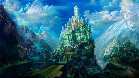 480x800 resolution | digital wallpaper of castle, concept art, artwork, castle, fantasy art HD ...