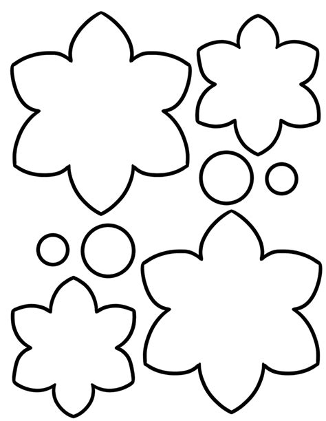 Flower Patterns To Cut Out For Kids